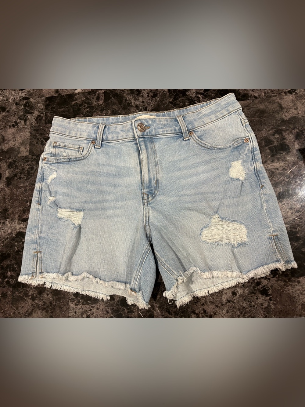 jeans by maurices Distressed Denim Shorts Size 14